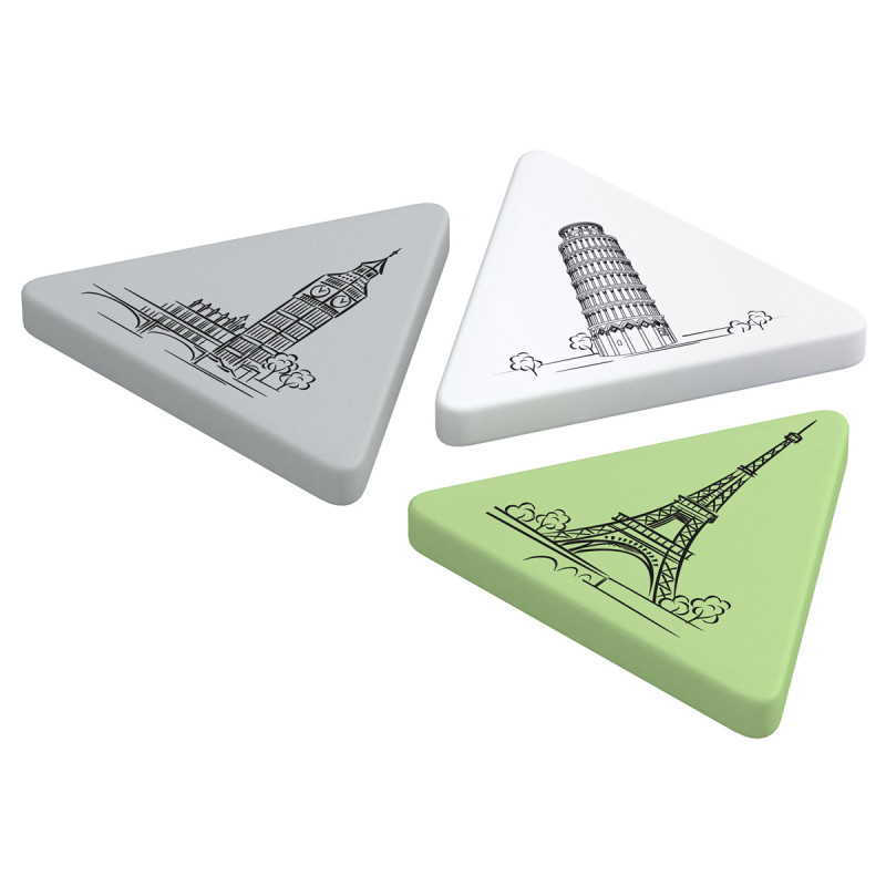 Ластик Berlingo "Triangle XL", треугольный, термопласт. резина, 55*55*9мм., страна происх. Китай