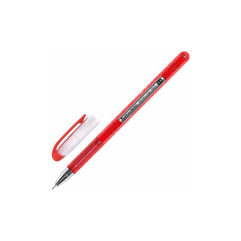 Ручка гел. Brauberg "Profi-gel PRO" красная, 0,5мм., игольчатый стержень, страна происх. Китай
